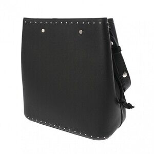Louis Vuitton Studs Bucket Lock Me Shoulder Calfskin Bag Black